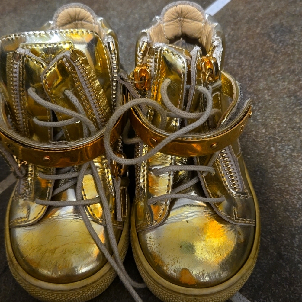 Kids gold Giuseppe shoes